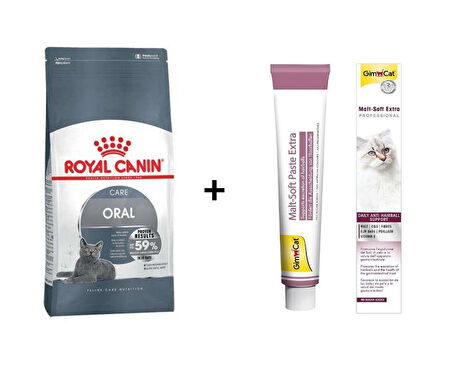 Royal Canin Oral Care Kedi Maması 1,5 Kg + Gimcat Malt 100 Gr