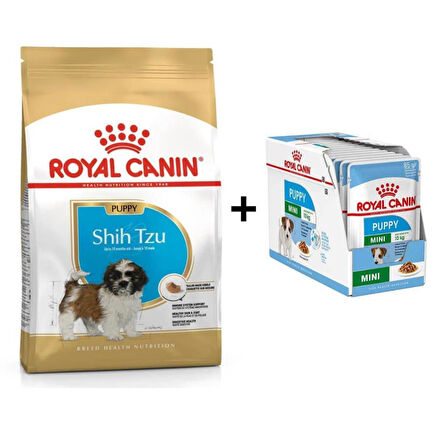 Royal Canin Shih Tzu Puppy Yavru Köpek Maması 1.5 Kg + 12 Adet Yaş Mama