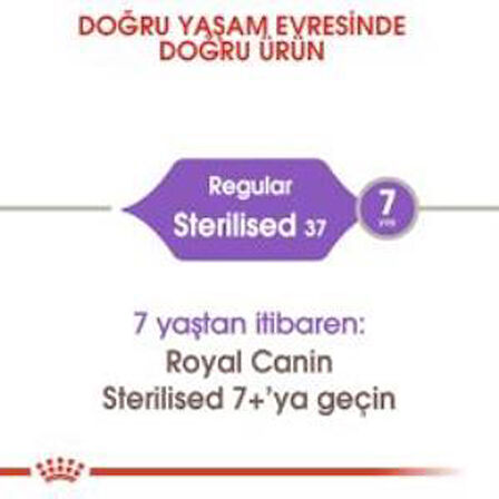 Royal Canin Sterilised Kısırlaştırılmış Kedi Maması 4 Kg + 2 Adet Yaş Mama Hediye