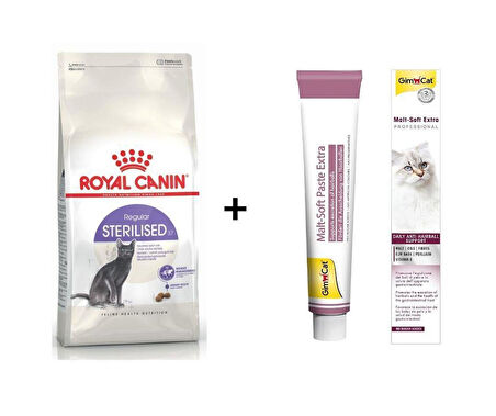 Royal Canin Sterilised Kısır Kedi Maması 10 Kg + Gimcat Malt 100 Gr