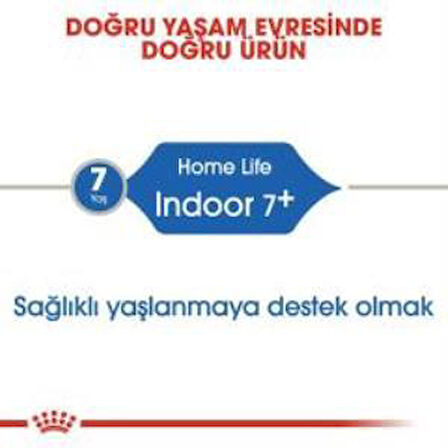 Royal Canin İndoor 7+ Yaşlı Kuru Kedi Maması 1,5 Kg + 2 Adet Yaş Mama Hediye