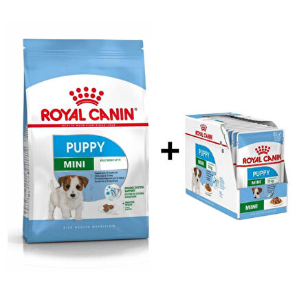 Royal Canin Mini Puppy Yavru Köpek Maması 2 kg + 12 Adet Yaş Mama