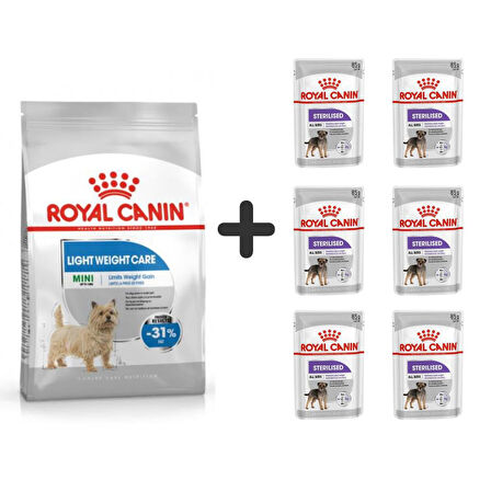 Royal Canin Light Weight Care Köpek Maması 3 Kg + 6 Adet Yaş Mama