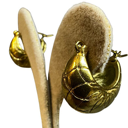 Uretti - İREM 3914 5905 Çelik Tombul Midye Model Küpe