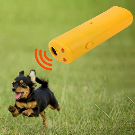Ultrasonik Köpek Uzaklaştırıcı Cihaz - 150 Desibel, Ses Dalgasıyla Zararsız Koruma, Led Işıklı, Taşınabilir