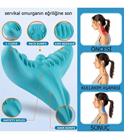Epilons Ergonomik Boyun Masajı Yastığı – Servikal Traksiyon Destekli, Ağrı Giderici, Ortopedik Yapı