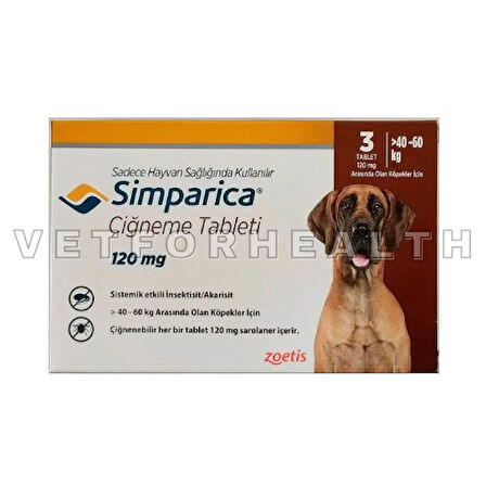 Zoetis Simparica 40-60 Kg Köpekler için 1 Kutu SKT:03.26