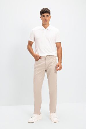 DeFacto Chino Kanvas Pantolon Slim Fit Dar Kesim Pamuklu Esnek Dar Paça C9441AX24AUBG170