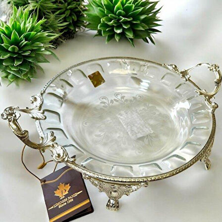 Royking Ayaklı Derin Yuvarlak Sunum Tabağı 29x23x5cm CRS128-1