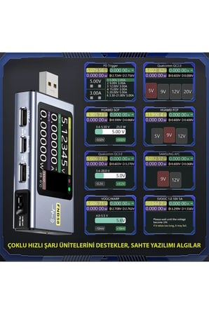 Anunnaki FNB58 Ampermetre Akım ve Voltmetre USB Test Cihazı