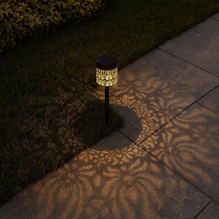 Schulzz Kelebek Desenli Ayaklı Yağmur Geçirmez Solar Bahçe Lambası - Kelebek Figürlü Dekoratif Güneş Enerjili Bahçe Işığı