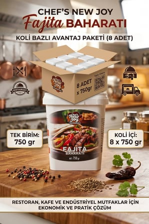 Fajita Baharatı 750 G x 8 Adet - 1 Koli (Koli Bazlı Avantaj Paketi)