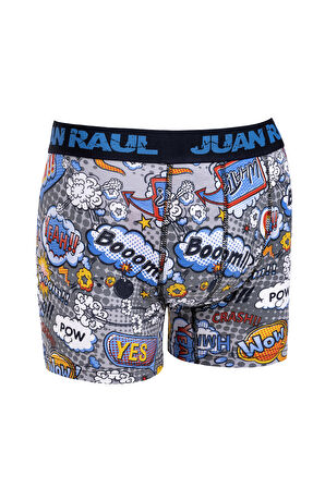 TEET Juan Raul Erkek Boxer Pamuklu Desenli 4'lü Premium Set