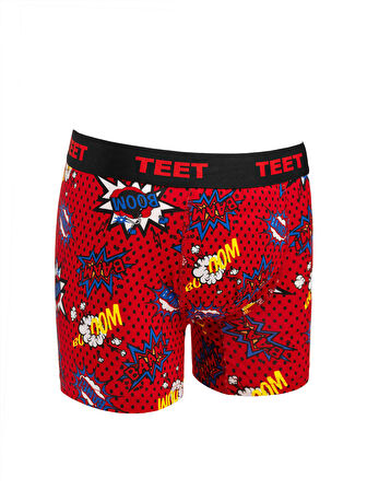 TEET Erkek Boxer Pamuklu Desenli DeLuxe 5'li Set