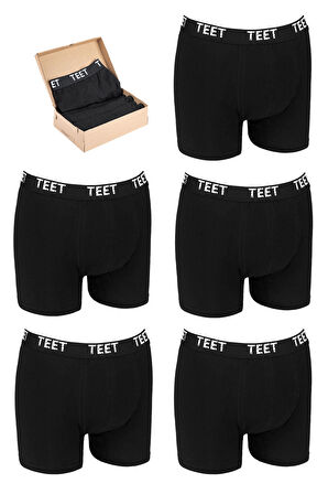 TEET Erkek Boxer Pamuklu Desenli DeLuxe 5'li Set