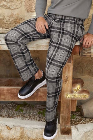 Aydoğan Erkek Kışlık Pijama Takımı Pamuklu Uzun Kol Jakarlı Gri Berk J-3382