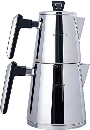 Karaca Space Maxi Powersteel Pro 316 Çelik Indüksiyon Tabanlı Maxi Çaydanlık Takımı