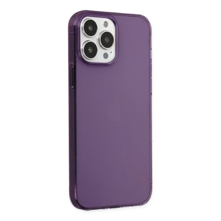 Apple iPhone 14 Pro Kılıf Pc Sert Şeffaf Kapak - Mor