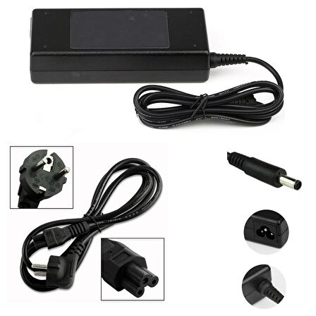 Dell 19.5v 4.62a 90w Uyumlu 4.5mmX3.0mm ve iğneli Uç Adaptör Şarj Aleti Şarj Cihazı