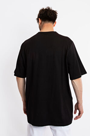 Adam Boxes Oversize O-Yaka T-shirt Fmsuelto - Siyah