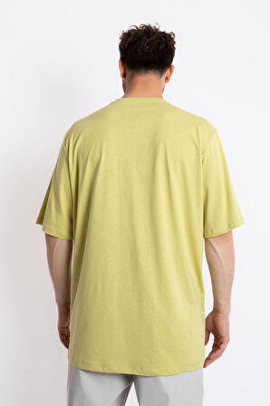 Adam Boxes Baskılı Oversize O-Yaka T-shirt Suelto - Açık Haki