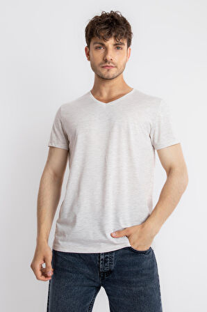 Adam Boxes V-Yaka T-shirt Disimplo - Kahve Melanj