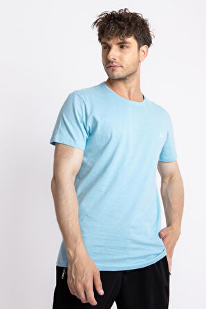Adam Boxes O-Yaka T-shirt Premiver - Açık Mavi