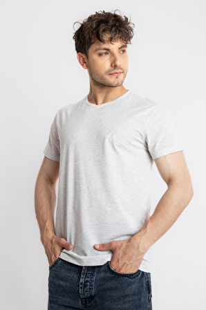 Adam Boxes O-Yaka T-shirt Premiver - Gri Melanj