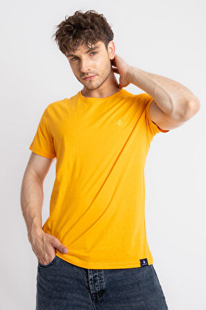 Adam Boxes O-Yaka T-shirt Premiver - Koyu Sarı