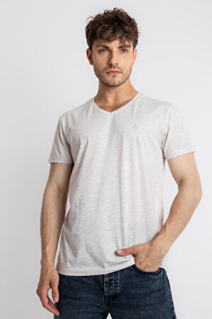 Adam Boxes V-Yaka T-shirt Veralpes - Kahve Melanj