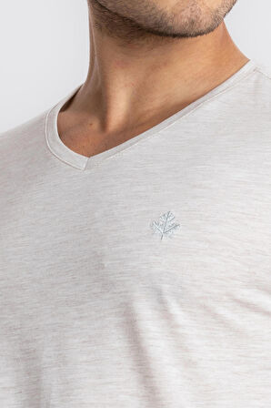 Adam Boxes V-Yaka T-shirt Veralpes - Kahve Melanj