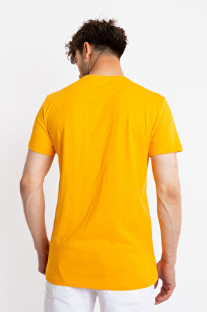 Adam Boxes V-Yaka T-shirt Veralpes - Koyu Sarı