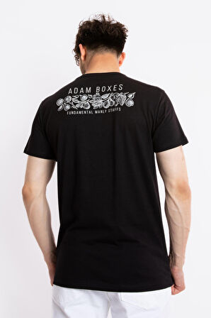 Adam Boxes O-Yaka Baskılı T-shirt Bandos - Siyah