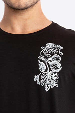 Adam Boxes O-Yaka Baskılı T-shirt Bandos - Siyah