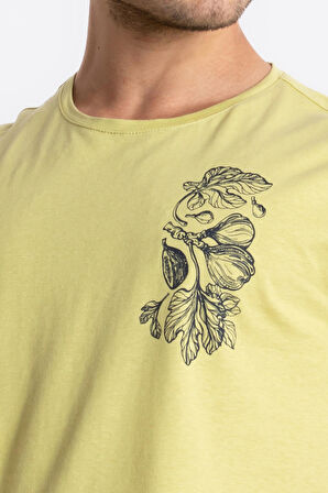 Adam Boxes O-Yaka Baskılı T-shirt Bandos - Açık Haki