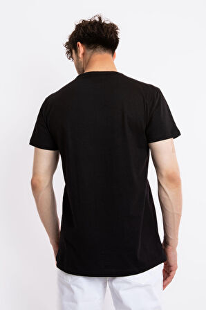 Adam Boxes O-Yaka Baskılı T-shirt Herestatuas - Siyah