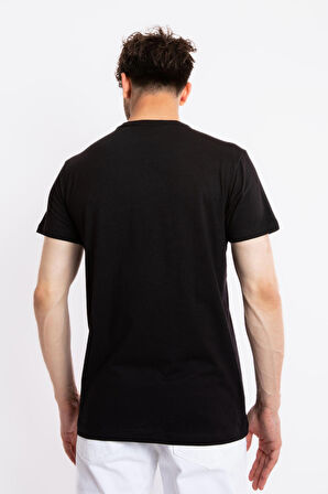 Adam Boxes O-Yaka Baskılı T-shirt Libestatuas - Siyah