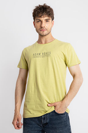 Adam Boxes O-Yaka Baskılı T-shirt Girasol - Açık Haki