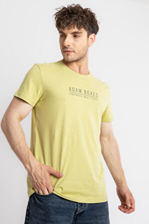 Adam Boxes O-Yaka Baskılı T-shirt Girasol - Açık Haki