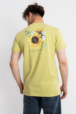 Adam Boxes O-Yaka Baskılı T-shirt Girasol - Açık Haki