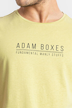 Adam Boxes O-Yaka Baskılı T-shirt Girasol - Açık Haki