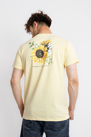Adam Boxes O-Yaka Baskılı T-shirt Girasol - Açık Sarı