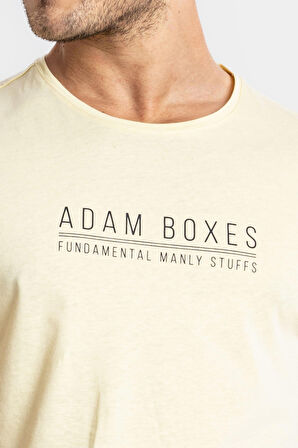 Adam Boxes O-Yaka Baskılı T-shirt Girasol - Açık Sarı