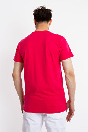 Adam Boxes O-Yaka Baskılı T-shirt Apiso - Macenta