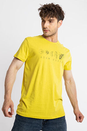 Adam Boxes O-Yaka Baskılı T-shirt Apiso - Zeytin Yeşili