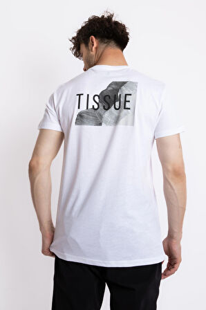 Adam Boxes O-Yaka Baskılı T-shirt Tissue - Beyaz