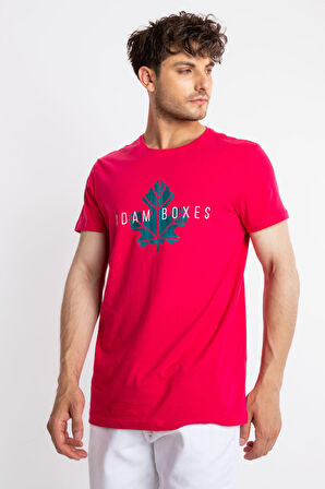 Adam Boxes O-Yaka Baskılı T-shirt Anillo - Macenta