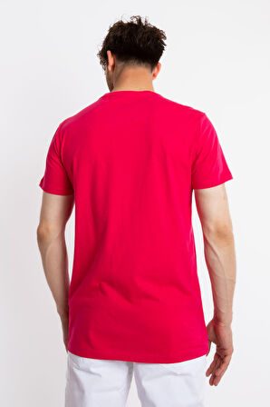 Adam Boxes O-Yaka Baskılı T-shirt Anillo - Macenta