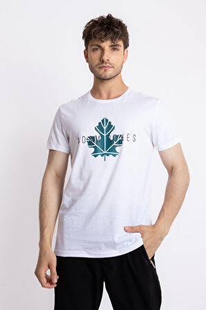 Adam Boxes O-Yaka Baskılı T-shirt Anillo - Beyaz