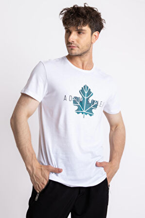 Adam Boxes O-Yaka Baskılı T-shirt Anillo - Beyaz